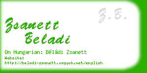 zsanett beladi business card